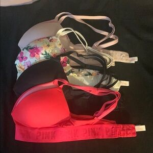 set of PINK Victoria's Secret bras